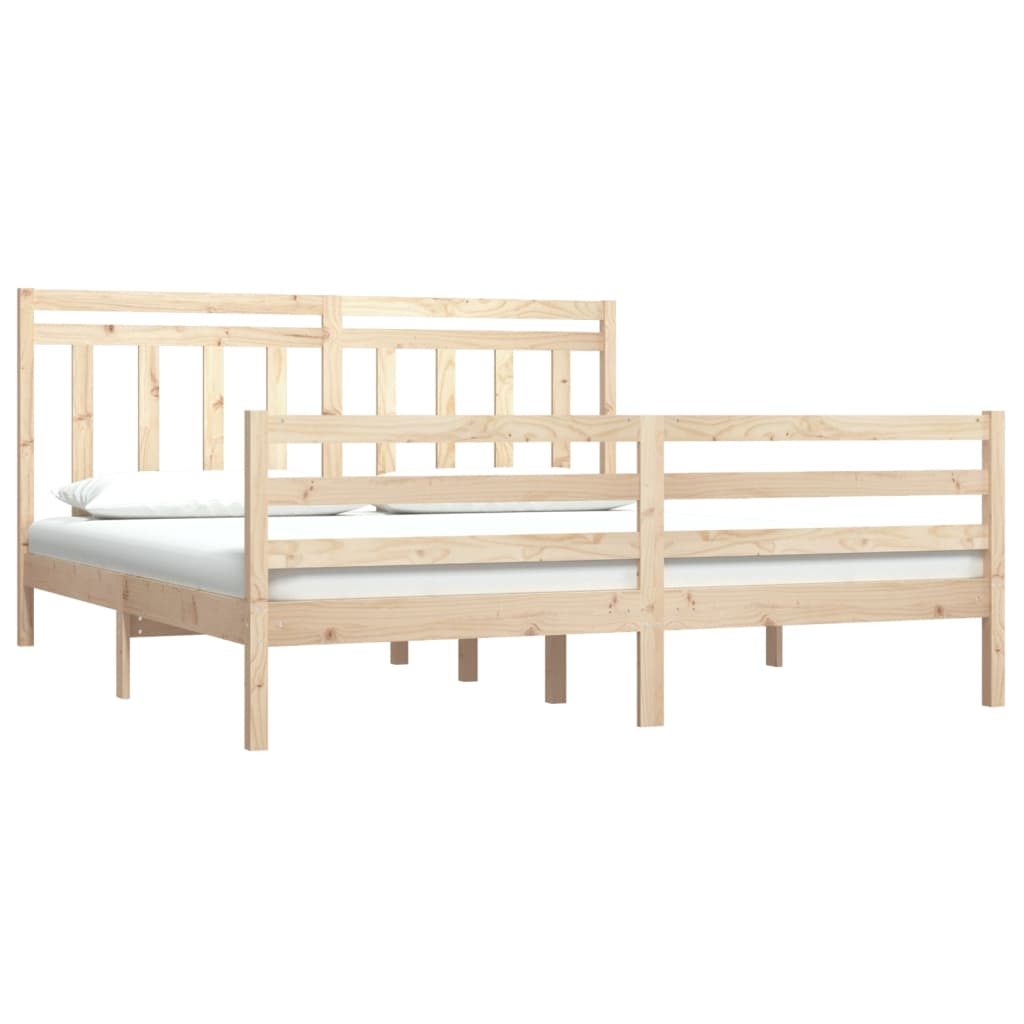 vidaXL Estructura de cama madera maciza 180x200 cm