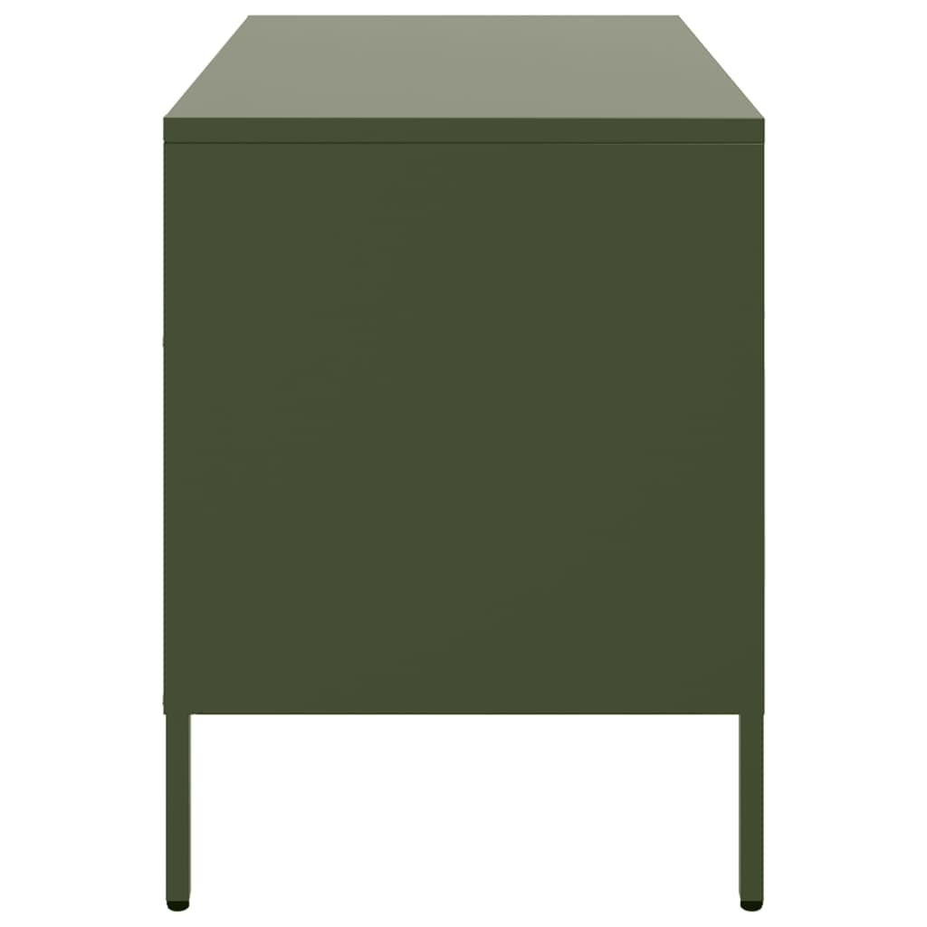 vidaXL Mueble para TV acero verde oliva 68x39x50,5 cm