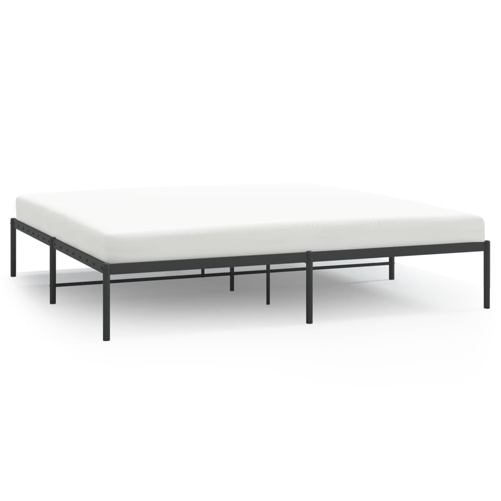 vidaXL Estructura de cama sin colchón metal negro 193x203 cm