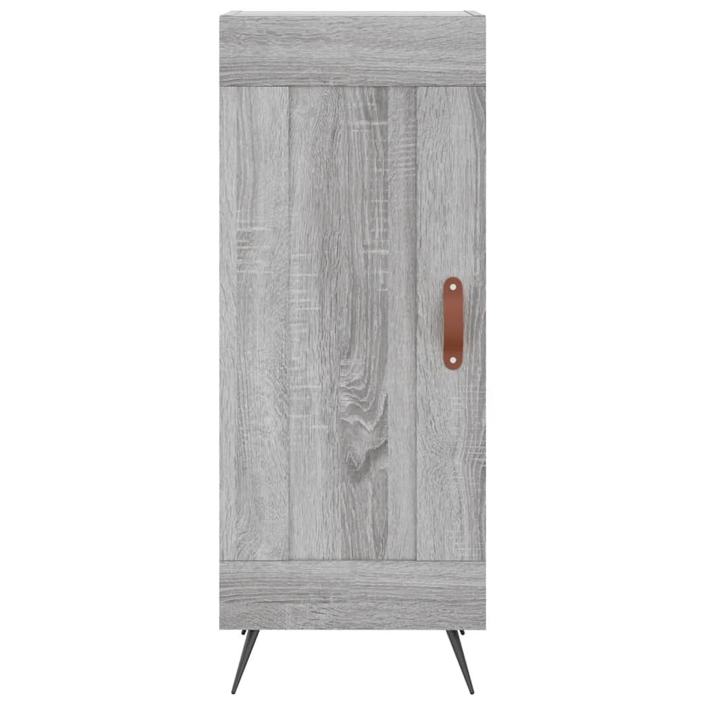 vidaXL Aparador alto madera contrachapada gris Sonoma 34,5x34x180 cm