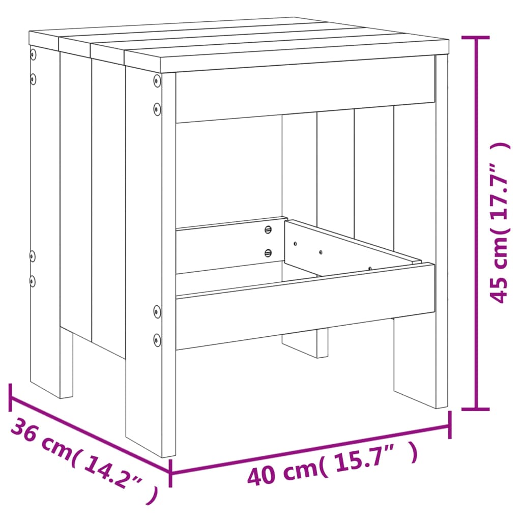 vidaXL Set de comedor de jardín 17 pzas madera maciza pino marrón miel