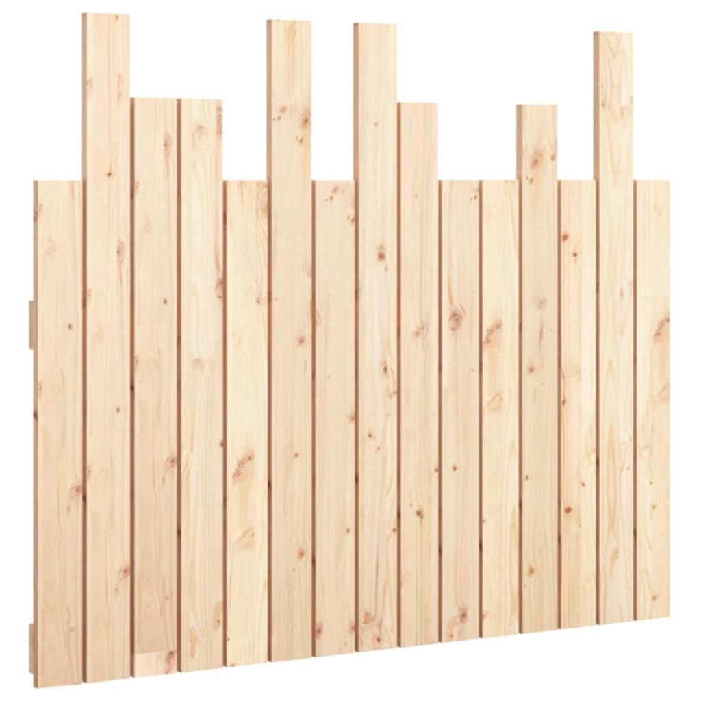 vidaXL Cabecero de cama de pared madera maciza de pino 95,5x3x80 cm