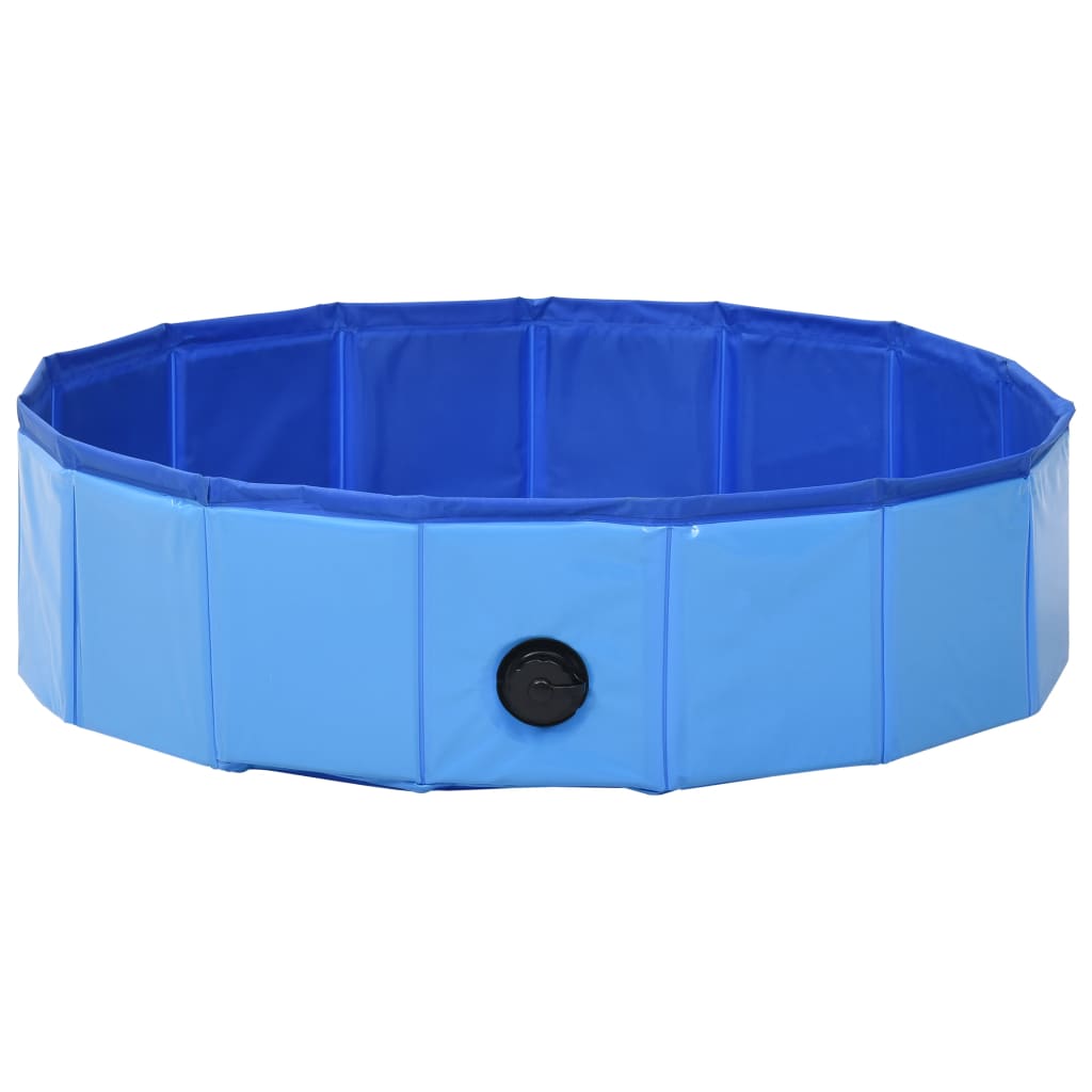 vidaXL Piscina para perros plegable PVC azul 80x20 cm