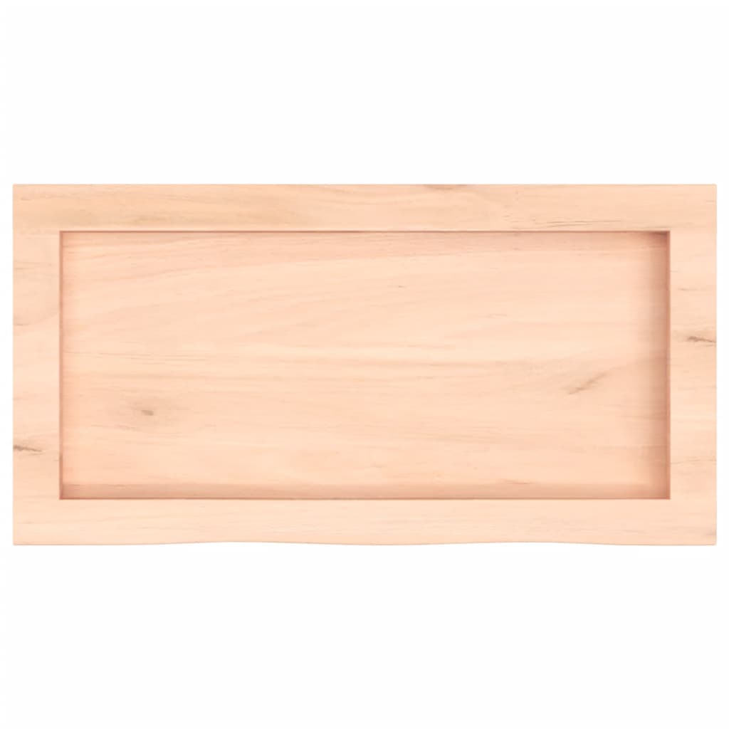 vidaXL Encimera de baño madera maciza sin tratar 60x30x(2-4) cm
