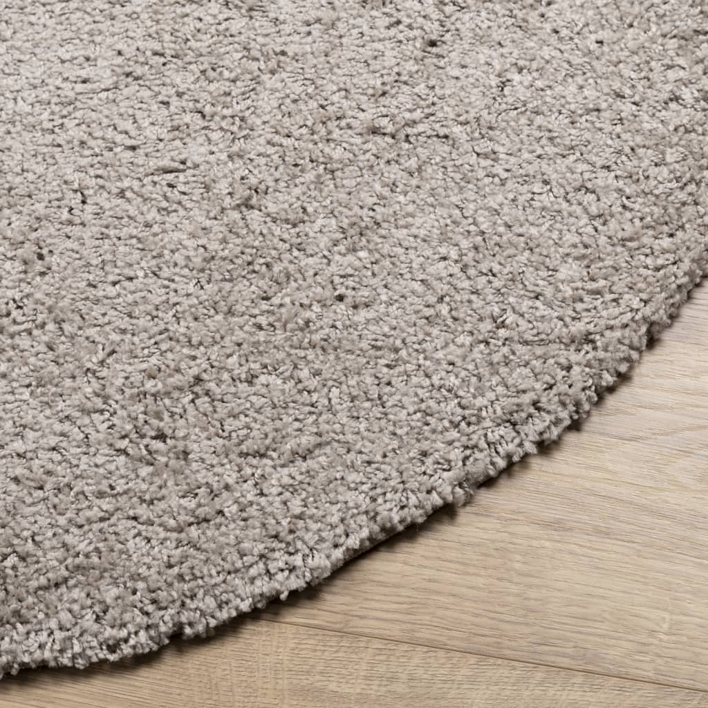 vidaXL Alfombra peluda de pelo largo moderna PAMPLONA beige Ø 240 cm