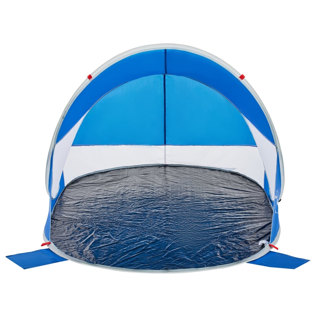 vidaXL Tienda de playa pop-up impermeable azul