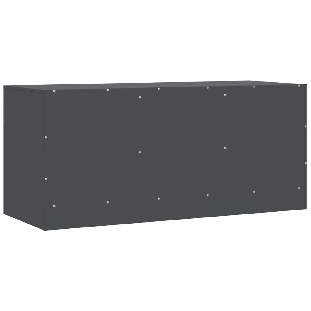 vidaXL Mueble para TV de acero gris antracita 99x39x44 cm