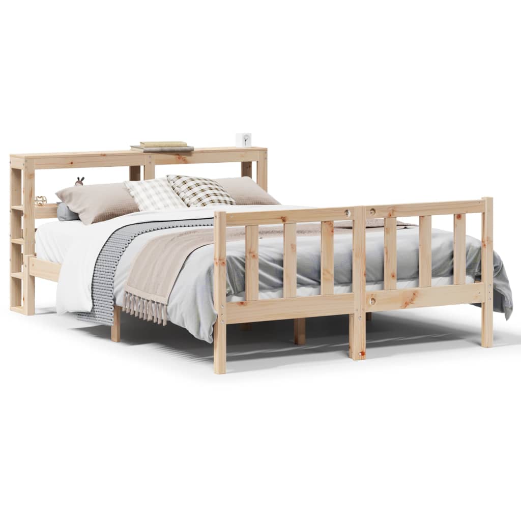 vidaXL Estructura de cama sin colchón madera maciza de pino 160x200 cm