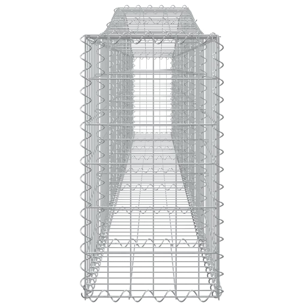 vidaXL Cestas de gaviones 4 uds forma de arco hierro 400x30x60/80 cm