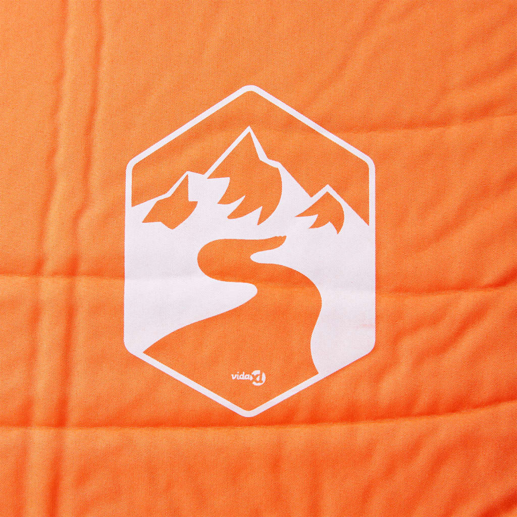 vidaXL Colchón de camping autoinflable con almohada 1 persona naranja