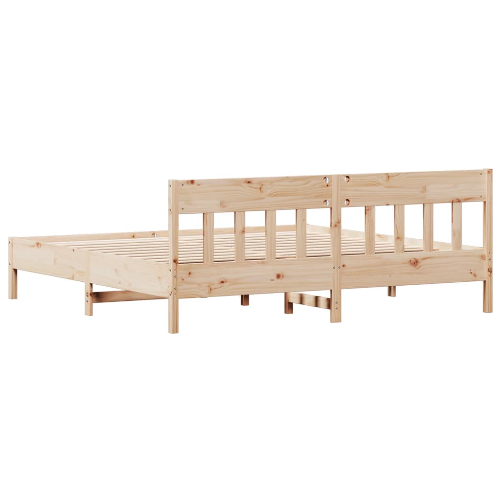 vidaXL Estructura de cama sin colchón madera maciza de pino 180x200 cm