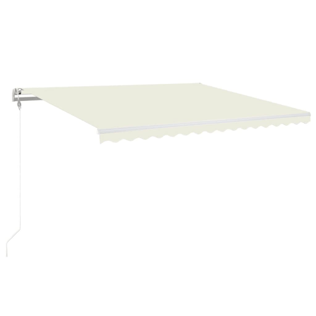 vidaXL Toldo automático con LED y sensor de viento crema 400x350 cm