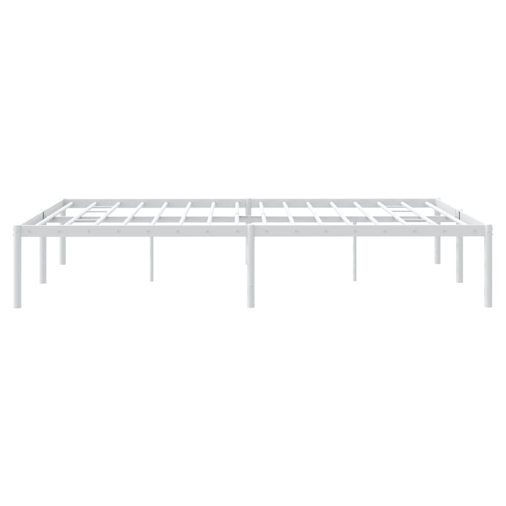 vidaXL Estructura de cama sin colchón metal blanco 160x200 cm