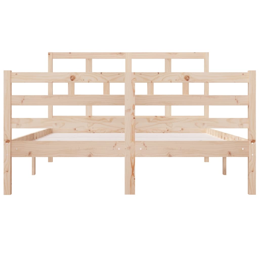 vidaXL Estructura cama doble pequeña madera maciza 135x190 cm