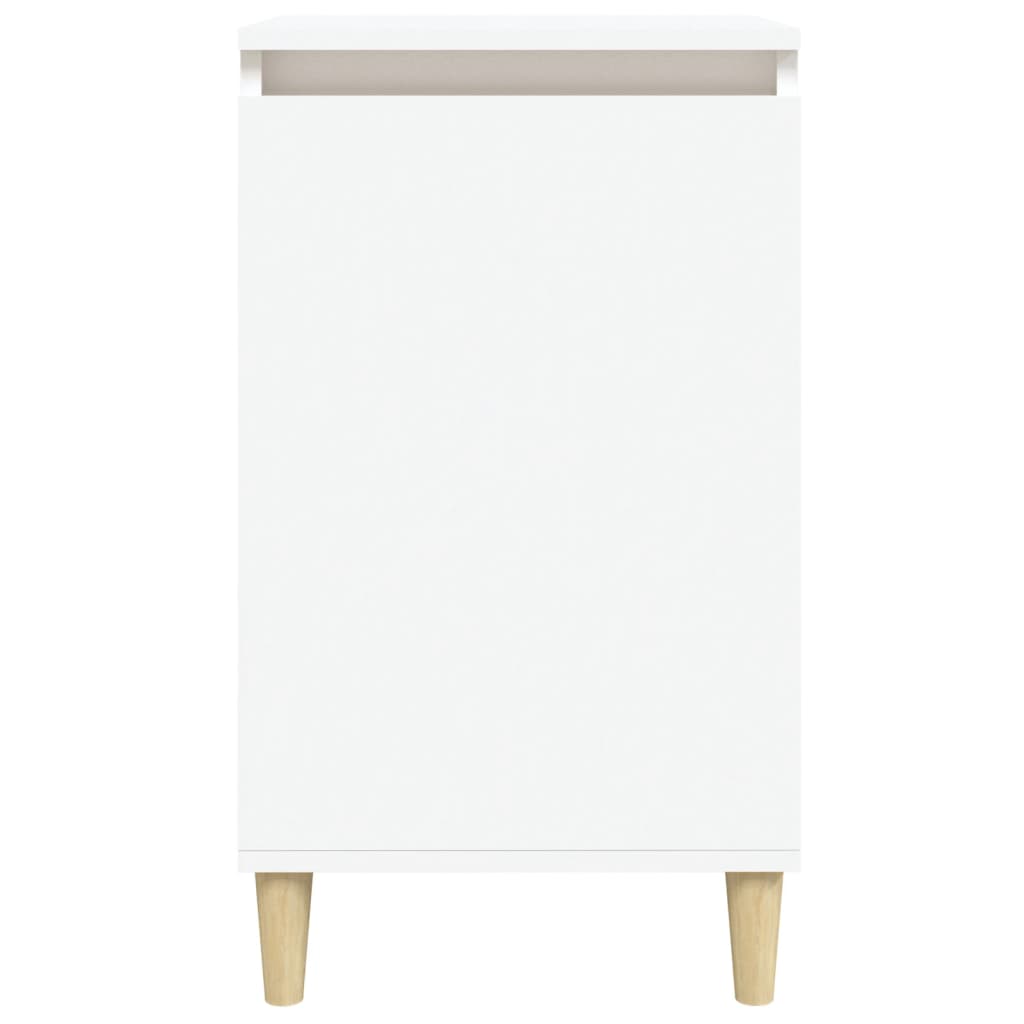 vidaXL Mesitas de noche 2 uds madera contrachapada blanco 40x35x70 cm