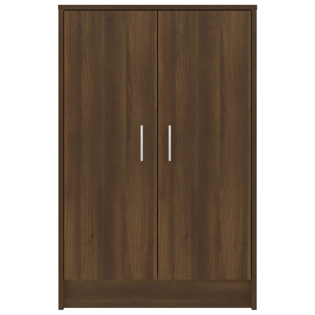 vidaXL Mueble zapatero madera contrachapada roble marrón 60x35x92 cm