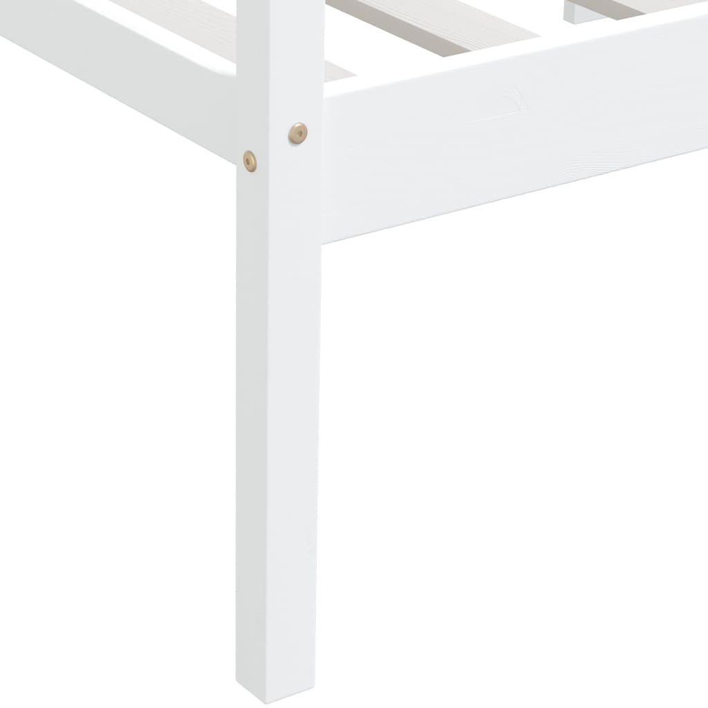 vidaXL Estructura de cama sin colchón madera de pino blanco 90x200 cm