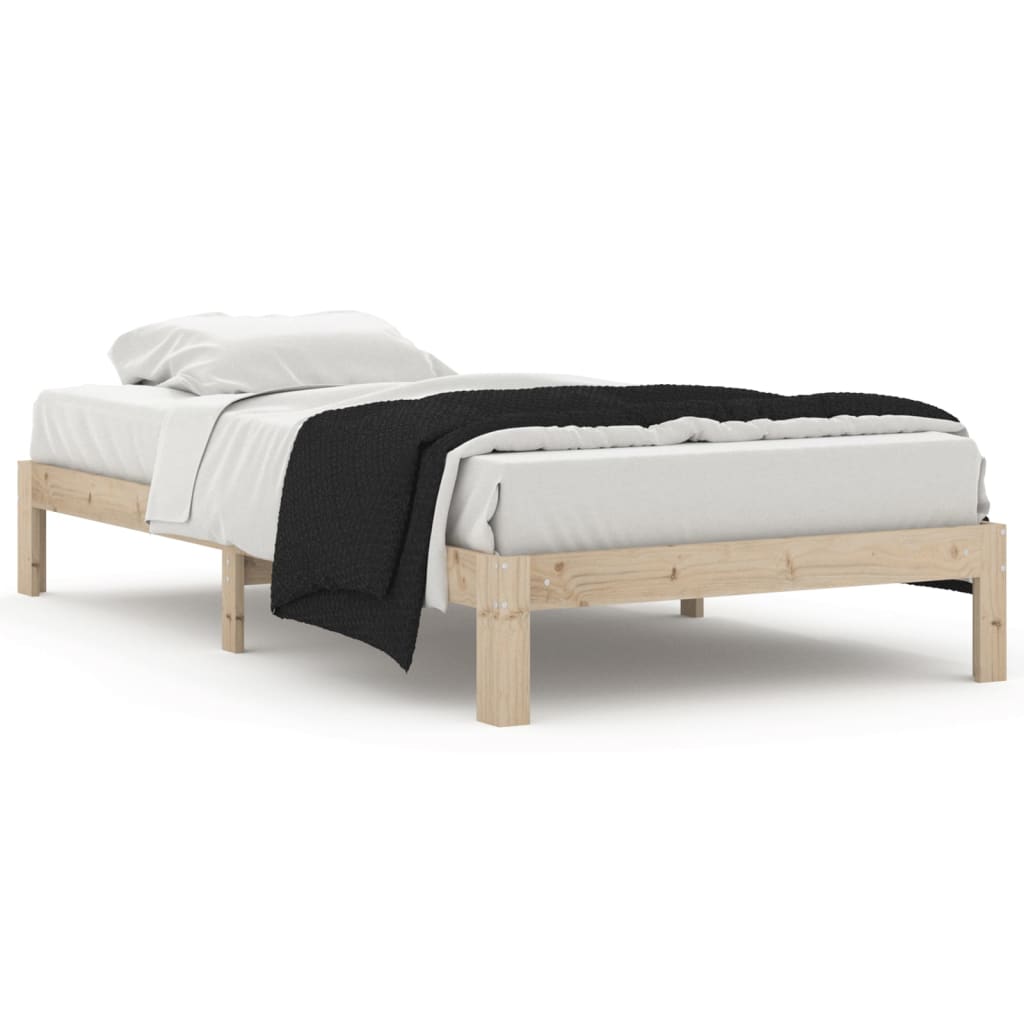 vidaXL Estructura de cama sin colchón madera maciza de pino 100x200 cm