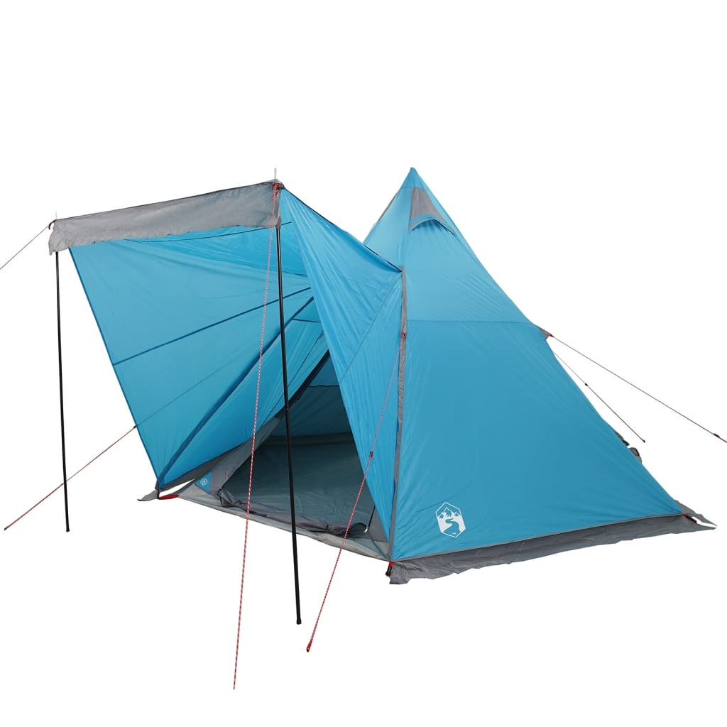 vidaXL Tienda de campaña familiar tipi 6 personas impermeable azul