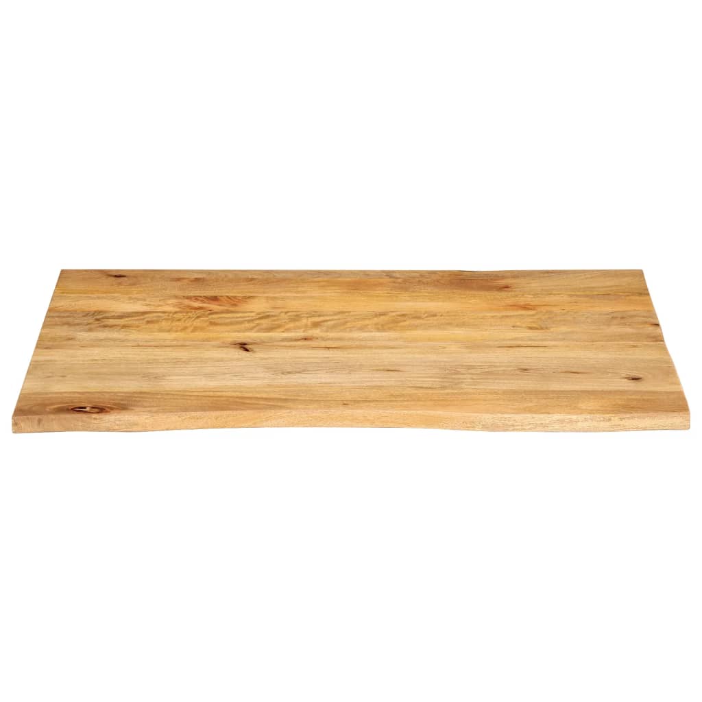 vidaXL Tablero de mesa borde natural madera maciza mango 90x80x2,5 cm