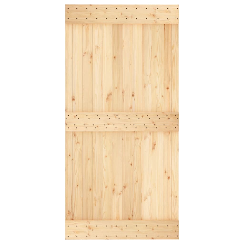 vidaXL Puerta corredera con herrajes madera maciza de pino 100x210 cm