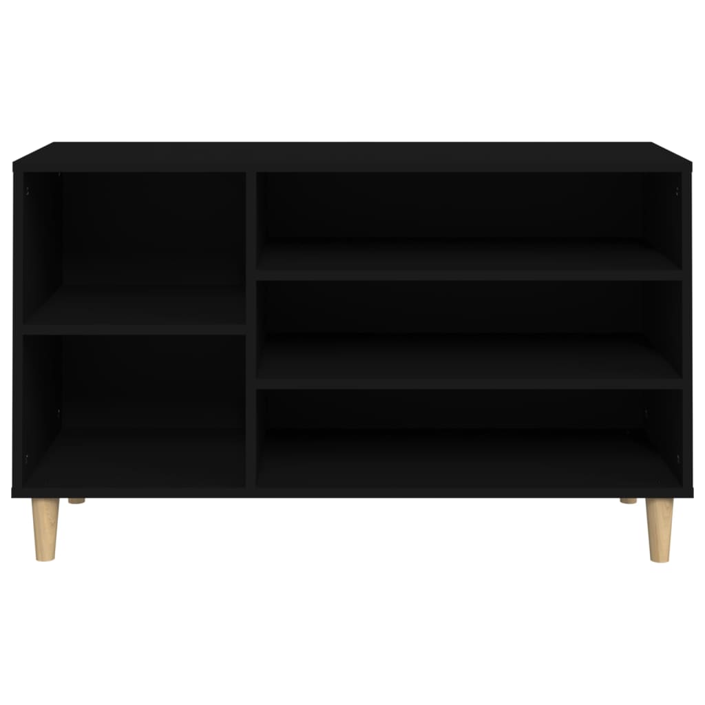 vidaXL Mueble zapatero madera contrachapada negro 102x36x60 cm