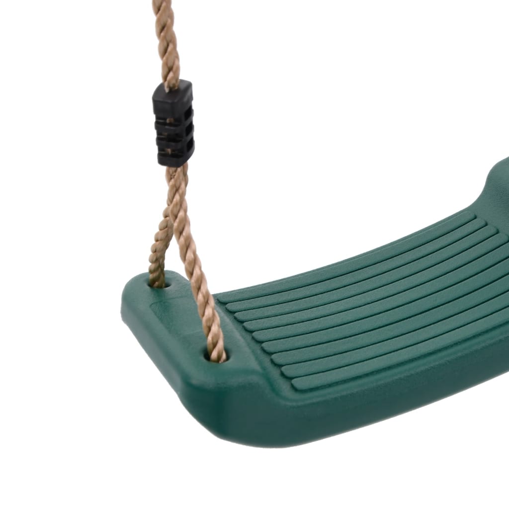 vidaXL Columpio para niños individual con cuerda ajustable verde