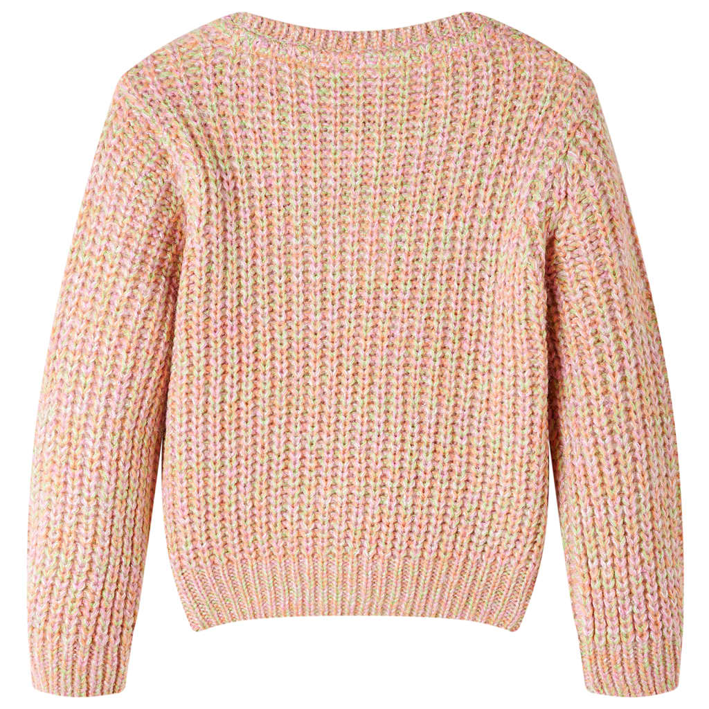 Jersey de punto infantil rosa suave 104