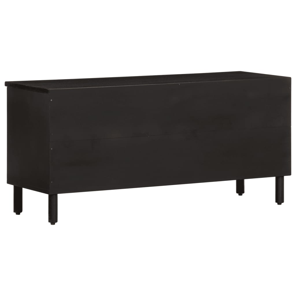 vidaXL Mueble de TV madera maciza de mango negro 100x33x46 cm