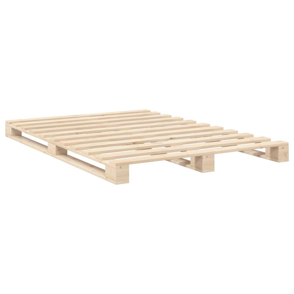 vidaXL Estructura de cama con cabecero madera maciza pino 140x200 cm