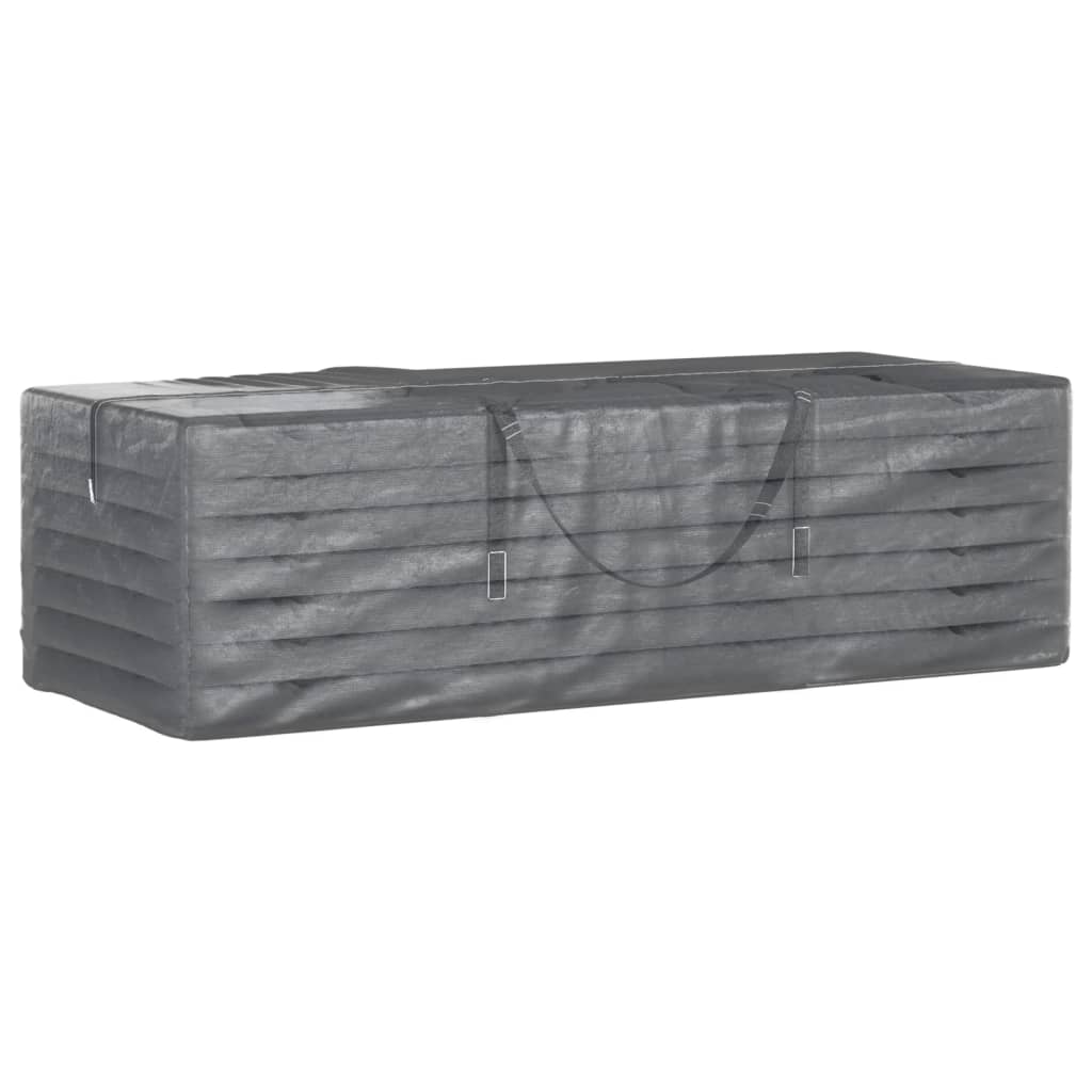 vidaXL Bolsas para cojines jardín 2 uds polietileno negro 135x40x55 cm