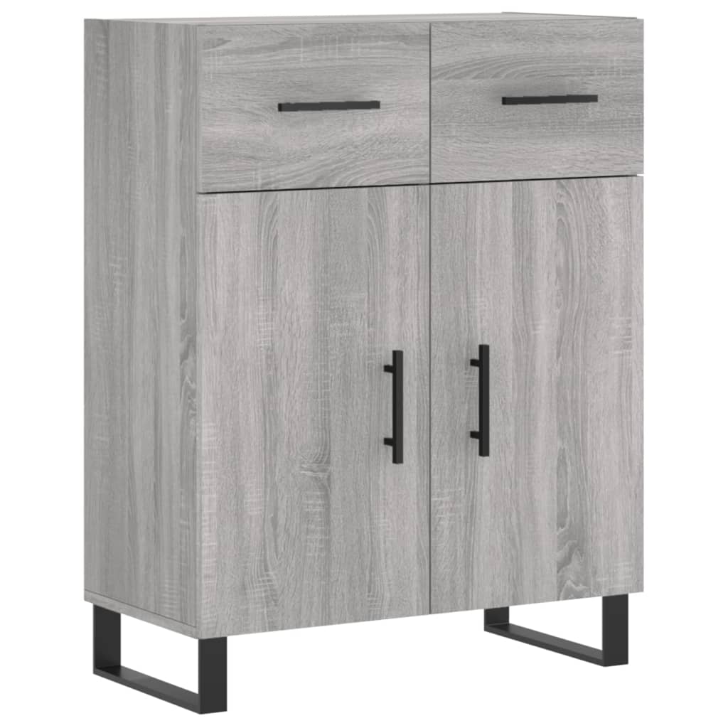 vidaXL Aparador alto madera contrachapada gris sonoma 69,5x34x180 cm