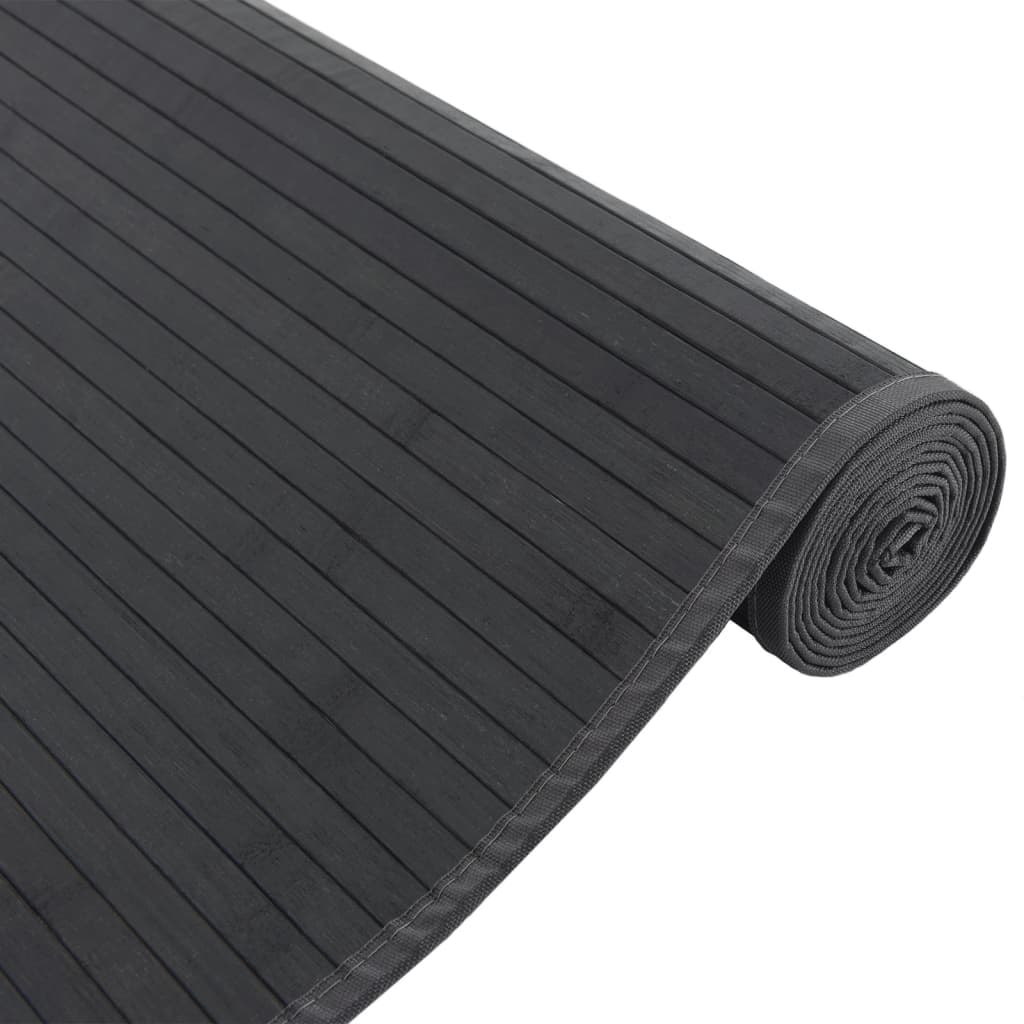 vidaXL Alfombra rectangular bambú negro 80x1000 cm