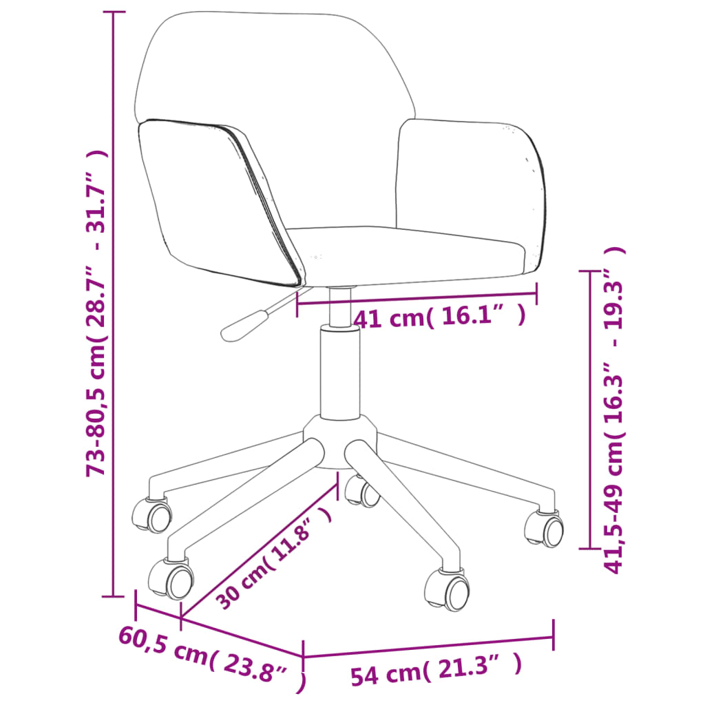 vidaXL Silla de oficina giratoria de tela negra