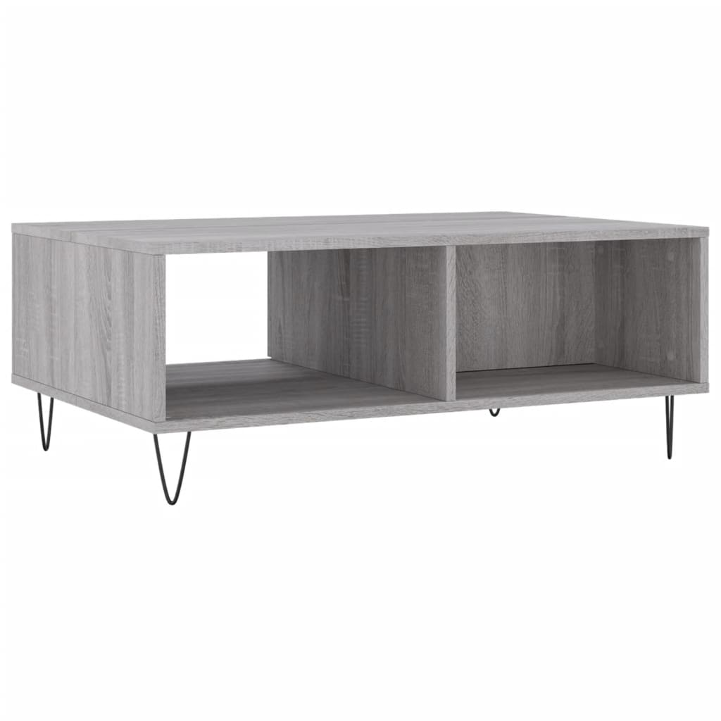 vidaXL Mesa de centro madera de ingeniería gris Sonoma 90x60x35 cm