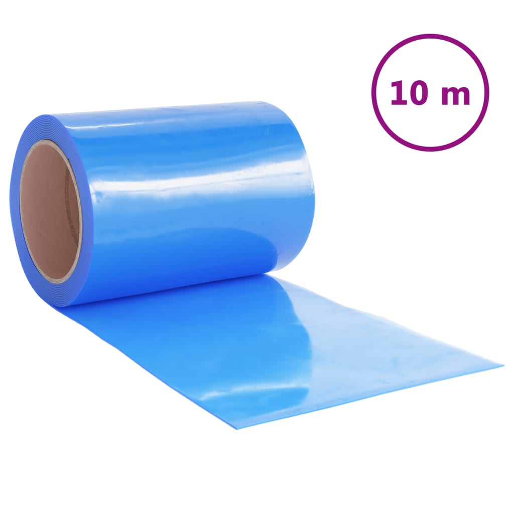 vidaXL Tira de cortina para puertas PVC azul 300x2,6 mm 10 m