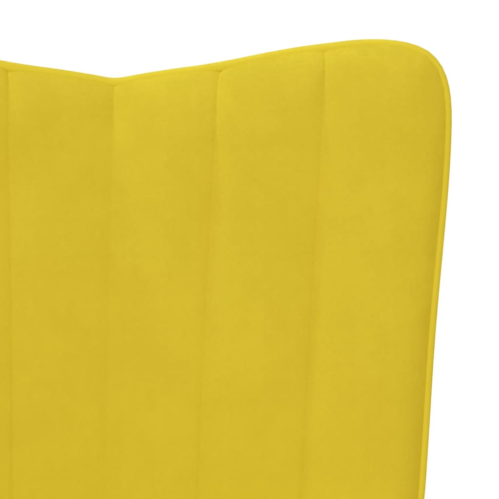 vidaXL Sillón de relax con taburete terciopelo amarillo mostaza