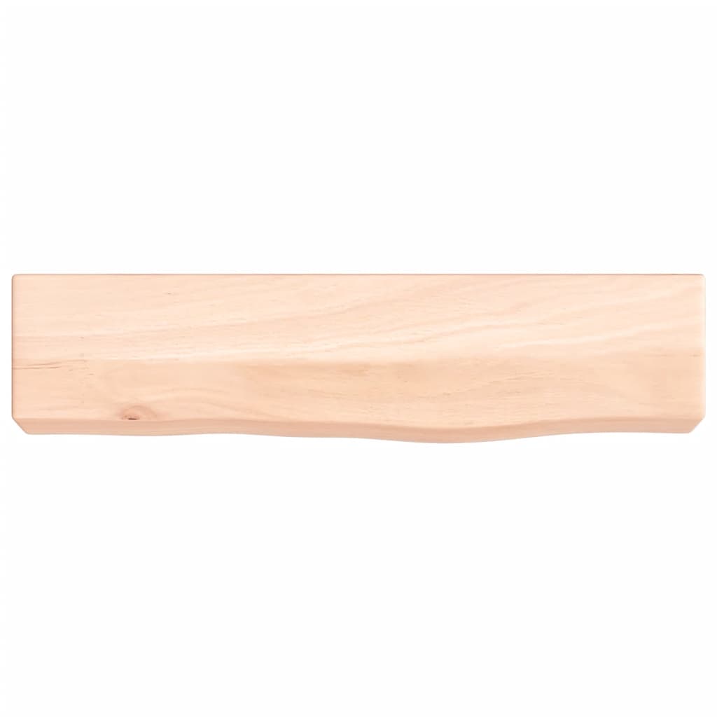 vidaXL Estante de pared madera maciza de roble sin tratar 40x10x6 cm