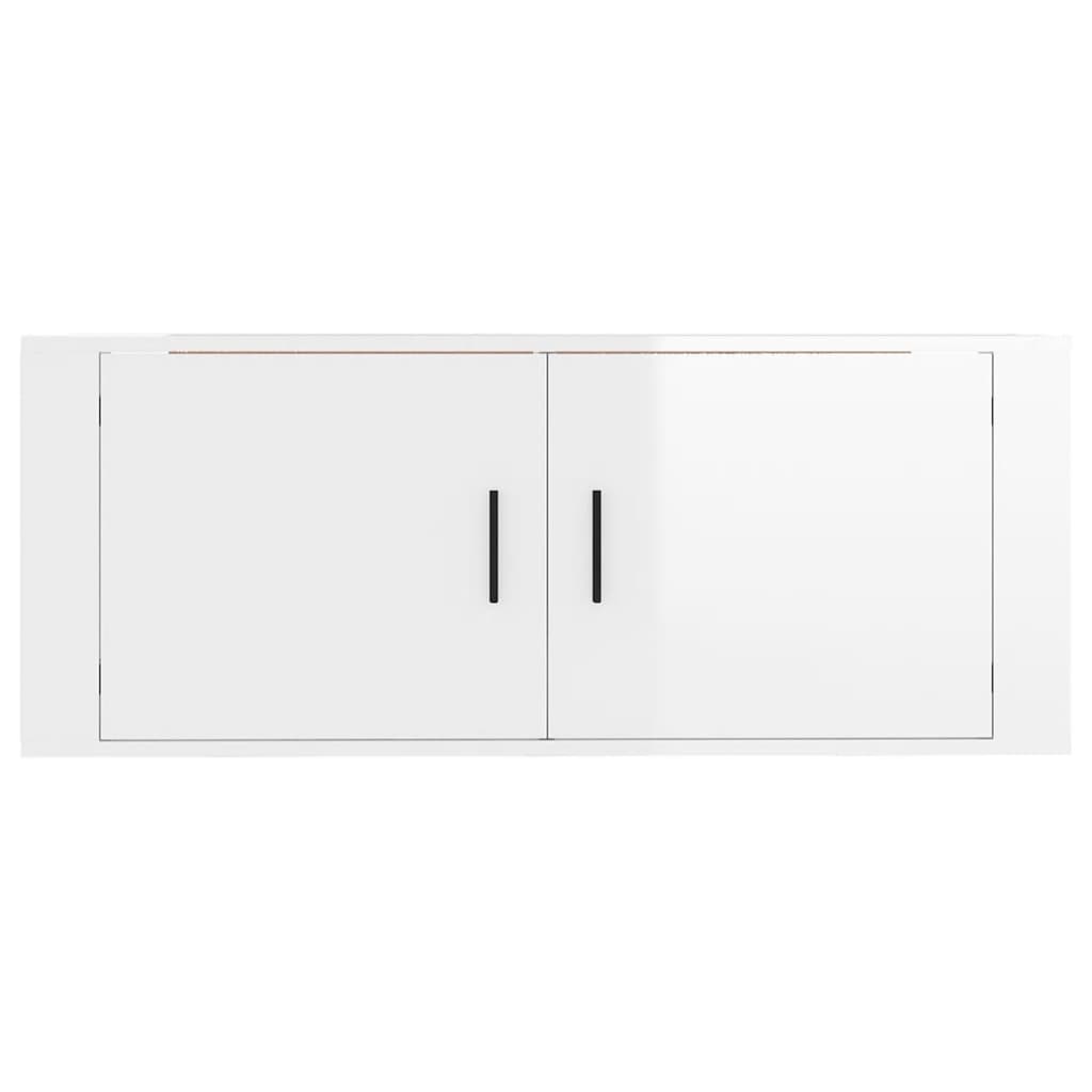 vidaXL Mueble para TV de pared blanco brillante 100x34,5x40 cm