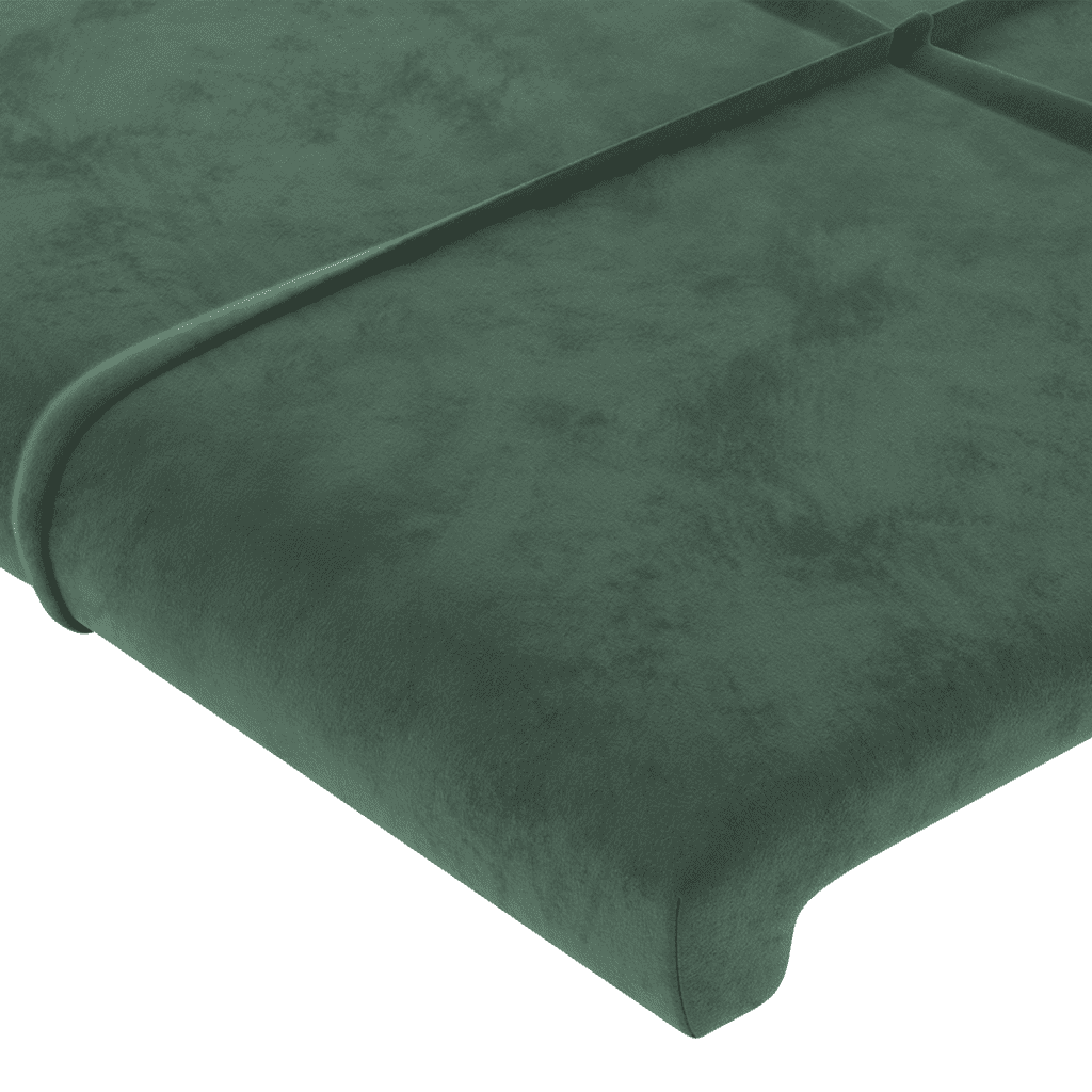 vidaXL Cama box spring con colchón terciopelo verde oscuro 100x200 cm