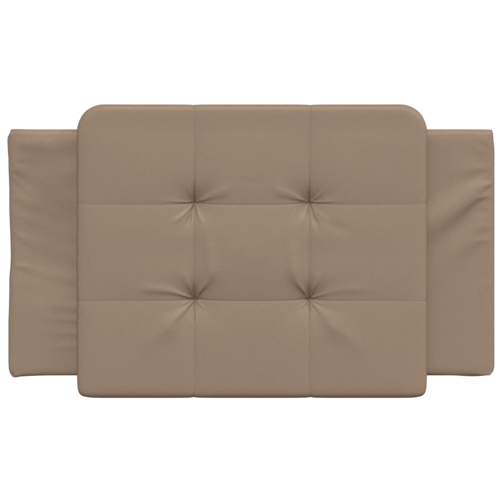 vidaXL Cabecero de cama acolchado cuero sintético capuchino 80 cm