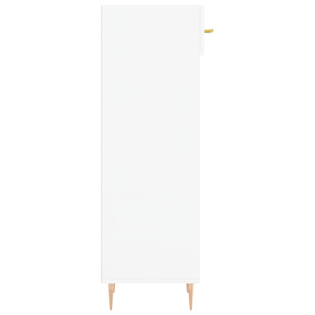 vidaXL Mueble zapatero madera contrachapada blanco brillo 30x35x105 cm