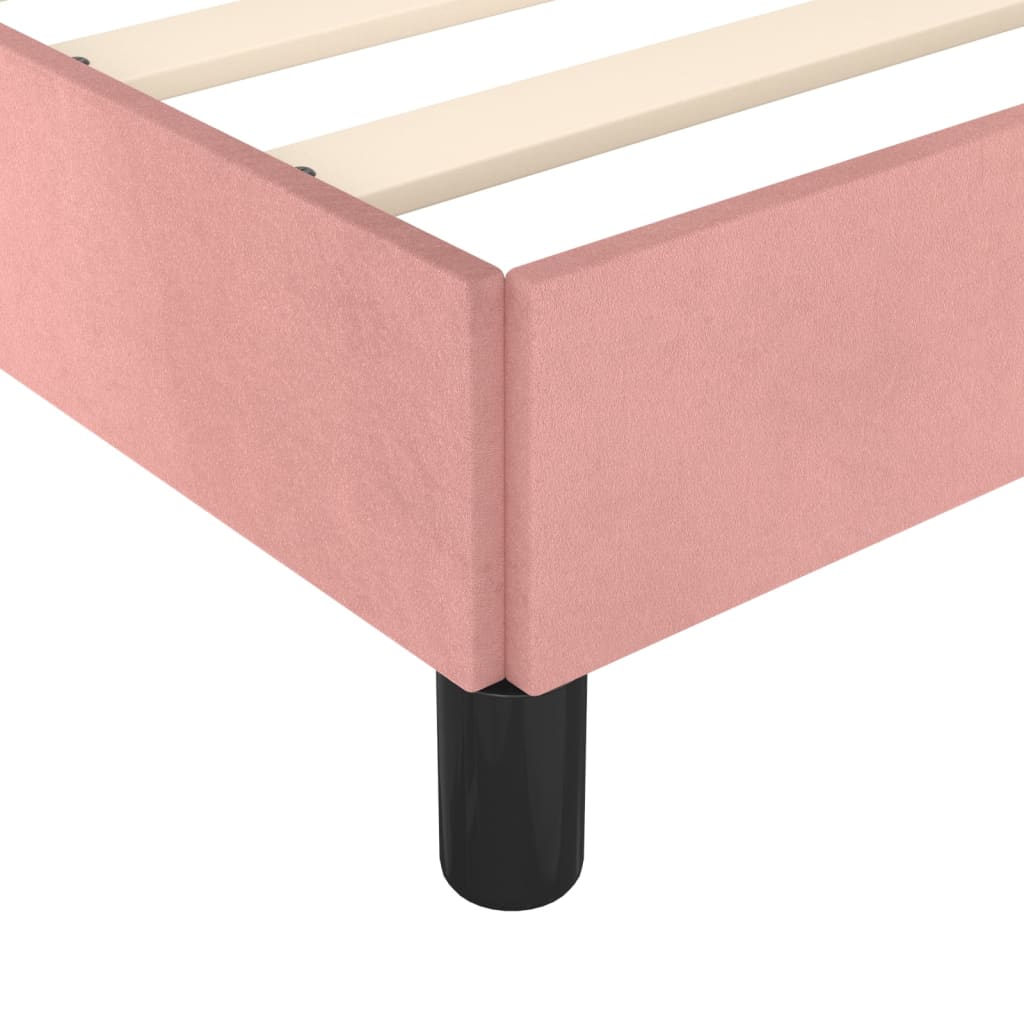 vidaXL Estructura de cama de terciopelo rosa 160x200 cm