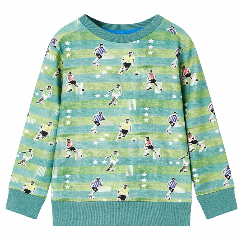 Sudadera infantil verde claro melange 104