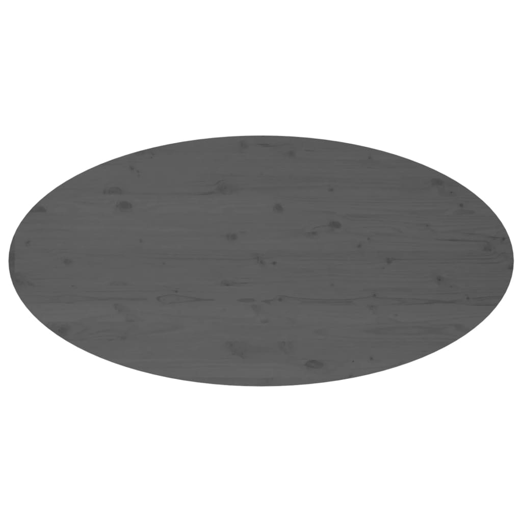 vidaXL Mesa de centro de madera maciza de pino gris 110x55x45 cm