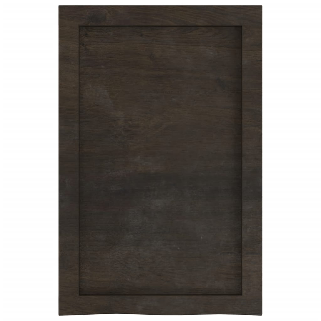 vidaXL Encimera de baño madera tratada marrón oscuro 40x60x(2-6) cm