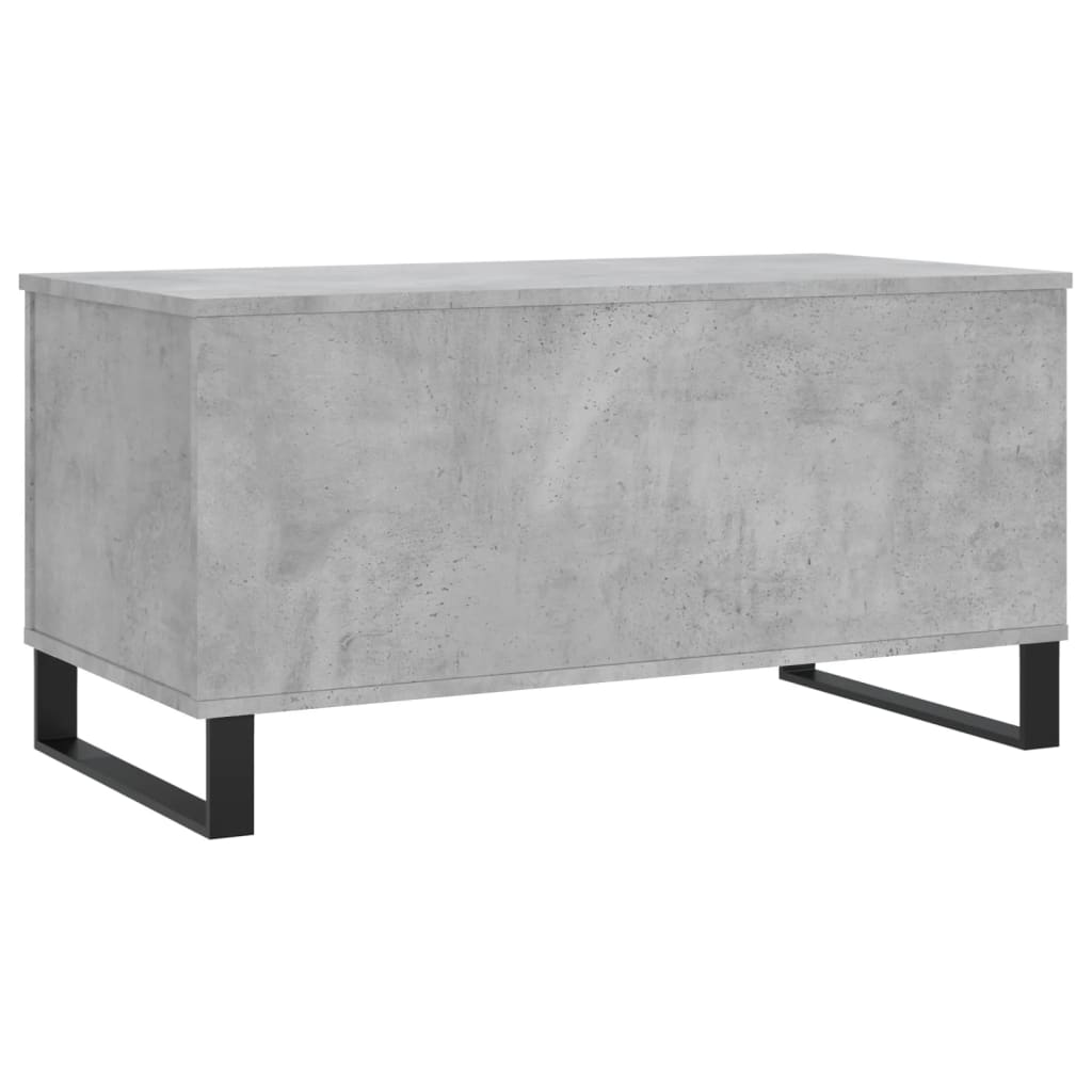 vidaXL Mesa de centro madera contrachapada gris hormigón 90x44,5x45 cm