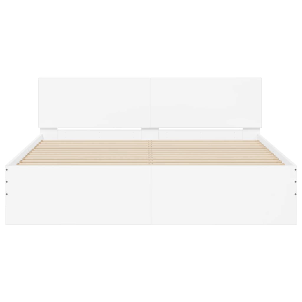 vidaXL Estructura de cama con cabecero blanca 140x190 cm