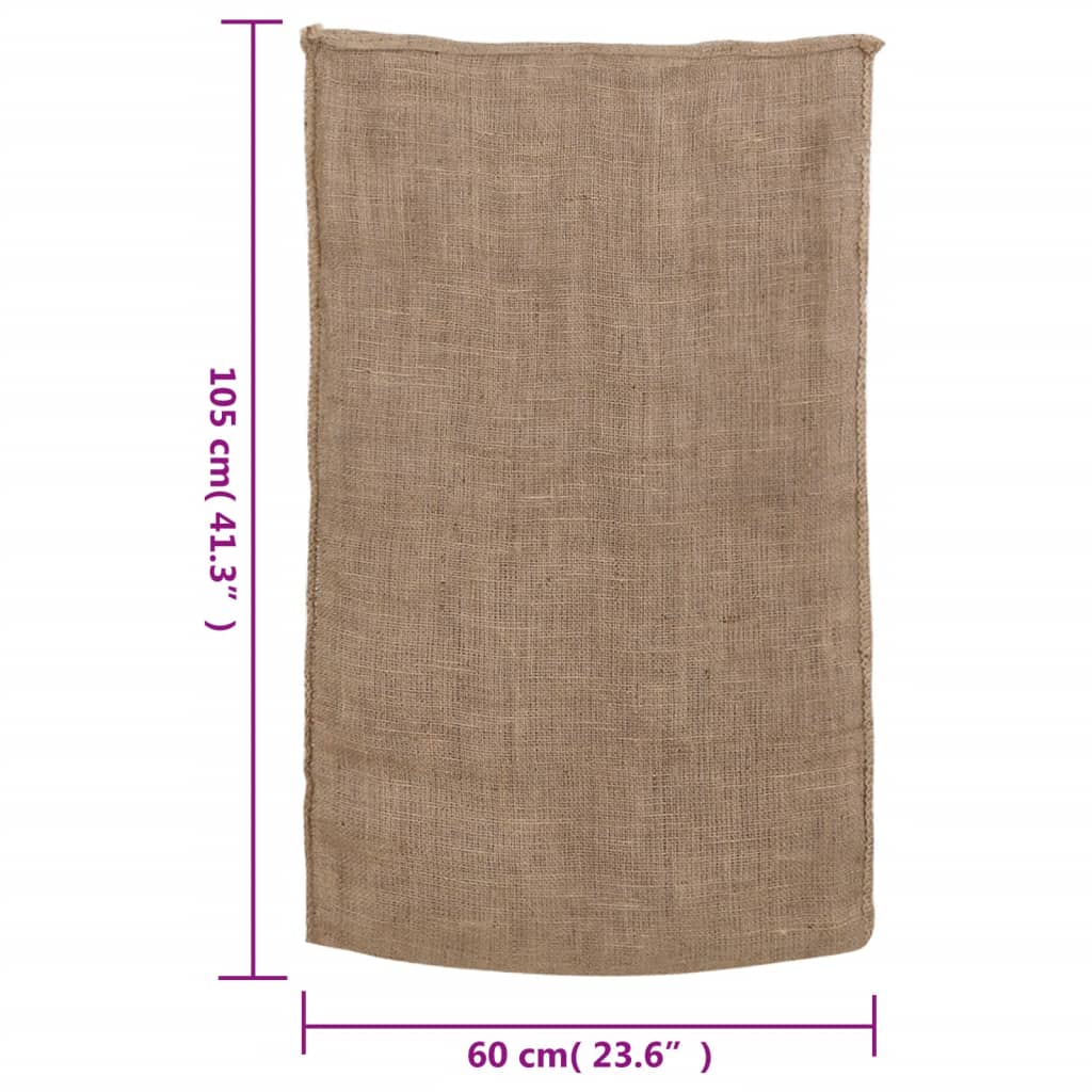 vidaXL Sacos de yute 30 unidades 60x105 cm 100% yute 220 g/m²