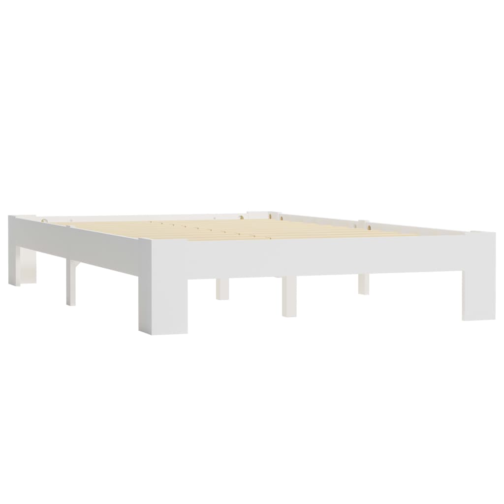 vidaXL Estructura de cama sin colchón madera de pino blanco 140x200 cm